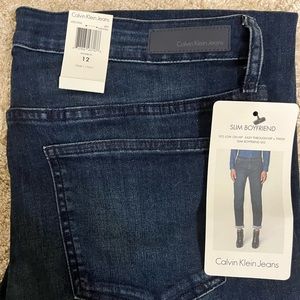 Calvin Klein Boyfreind cuffed jeans size 12